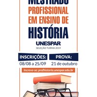 Inscri Es Para O Mestrado Profissional Em Ensino De Hist Ria