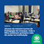Patrícia (de verde) e Isabella (de rosa) assistem à aula