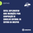 Edita suplementar abre inscrições para composição de Conselho Editorial da Editora da Unespar