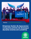 Empresa Junior de Apucarana conquista prêmio de destaque durante evento em Londrina