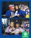 Formandas recebem canudo de coordenadores