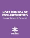 Nota Pública de Esclarecimento – Unespar Campus de Paranavaí