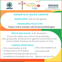 Paraná Fala Inglês abre inscrições para curso de inglês
