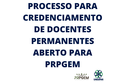Processo para credenciamento de docentes permanentes aberto para PRPGEM