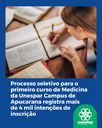 Processo seletivo para o primeiro curso de Medicina da Unespar campus de Apucarana registra mais de 4 mil intenções de inscrição