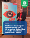 Professor da Unespar é homenageado pela Cinemateca de Curitiba e recebe prêmio em Festival de Cinema Professor da Unespar é homenageado pela Cinemateca de Curitiba e recebe prêmio em Festival de Cinema