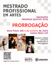 Inscrições prorrogadas para PPGArtes
