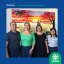 Da esquerda para a direita: Emerson Branco, do NRE, Patrícia Cunha, do Sou + Unespar, Rosemeiri Darc, da Proec, e Sandra Prates, assessora pedagógica do NRE