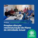 Equipe da Proplan em reunião para discutir o Plano de Atividade Anual da Unespar