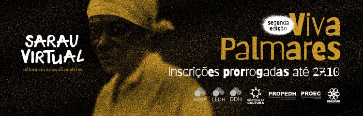 Prorrogadas as inscrições para a 2ª edição do Sarau Virtual "Viva Palmares"