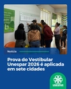 Prova do Vestibular Unespar 2026 é aplicada em sete cidades