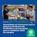 Alunos participam da Mostra de Profissões Alunos participam da Mostra de Profissões