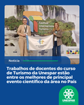 Raquel Vieira e Mariele Pegoraro, do campus de Campo Mourão, emplacam quatro produções entre as dez mais relevantes do Fórum Internacional de Turismo do Iguassu