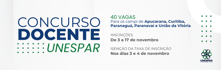Unespar abre concurso para professor de ensino superior