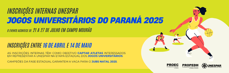 Unespar abre seleção interna para Jogos Universitários do Paraná