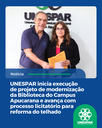 Unespar inicia execução de projeto de modernização da Biblioteca do Campus Apucarana e avança com processo licitatório para reforma do telhado