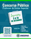 Unespar anuncia Concurso Público para contratação de 26 docentes